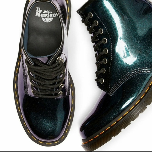 Dr Martens Teal  Sparkle Boots - Picture 8 of 15